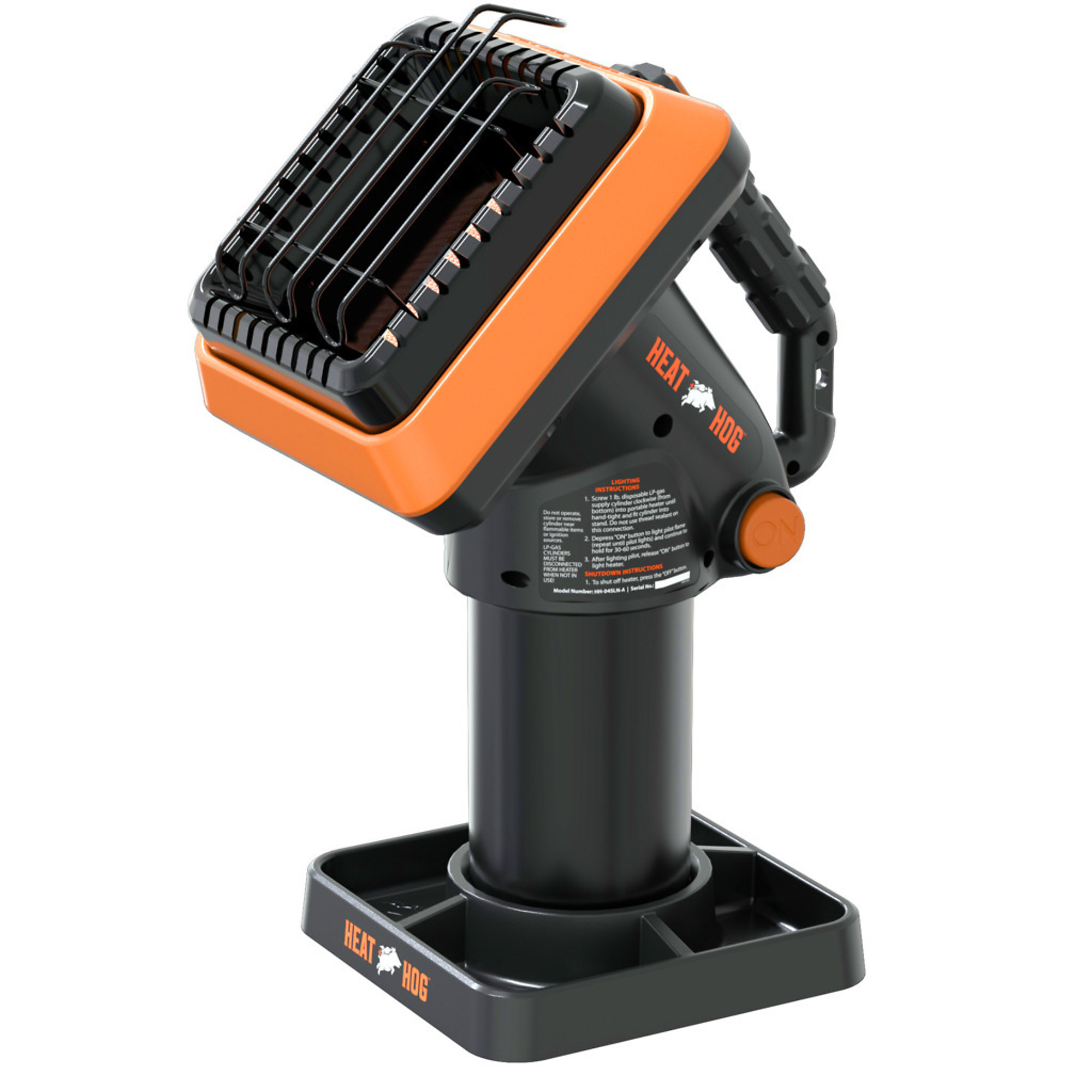 Heat Hog, Indoor/Outdoor Propane Portable Space Heater, Heat Type Radiant, Heat Output 4000 Btu/hour, Heating Capability 95 ft², Model# HH-04SLN-A
